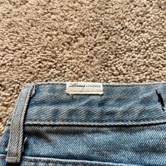 Host pick 💕🤩 Revolve Lovers + Friends denim distressed jean skirt - Picture 7 of 9